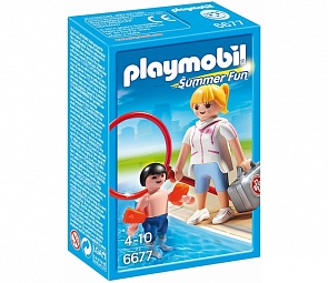 Игровой набор из серии Аквапарк: Супервайзер в бассейне (Playmobil, 6677pm)